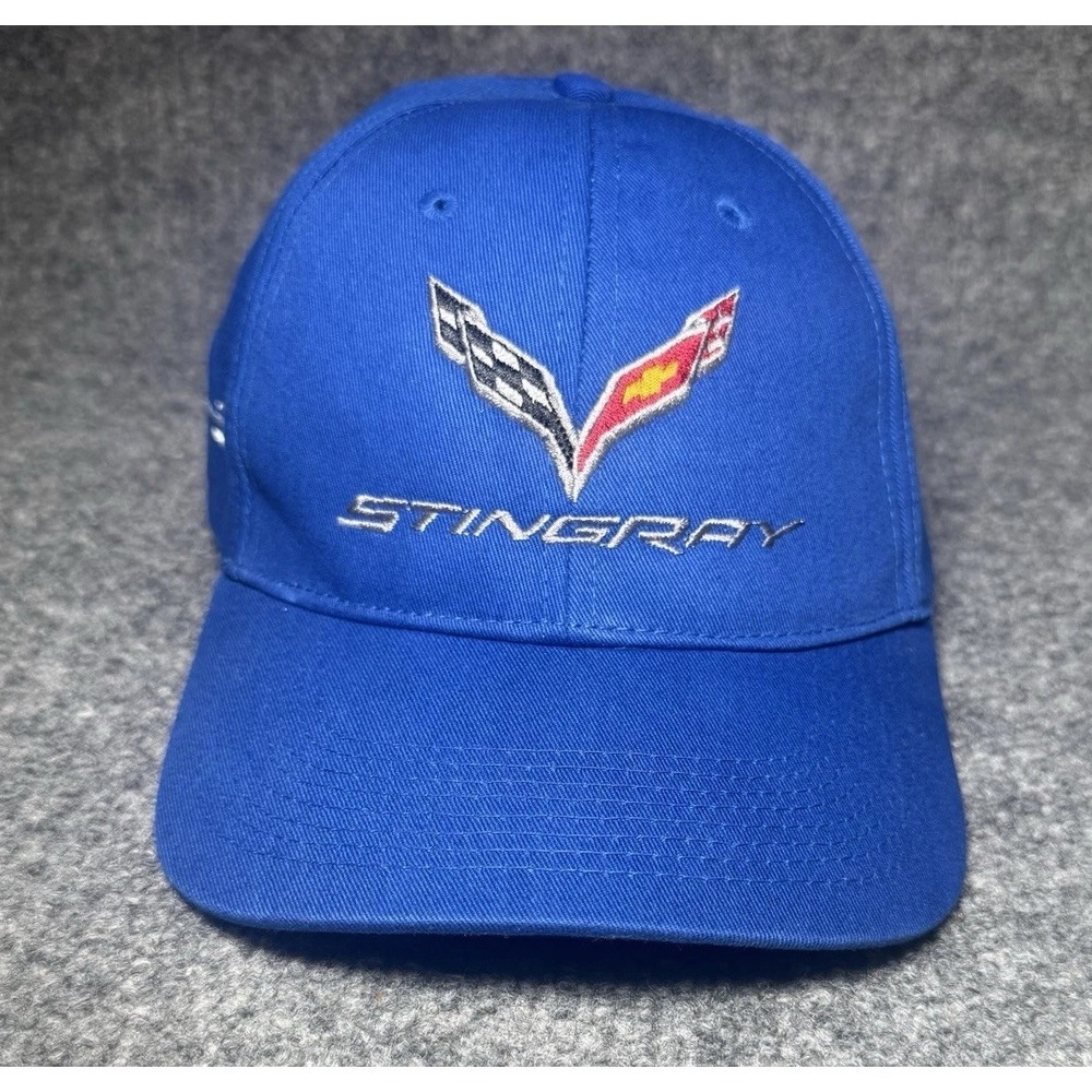Corvette Stingray Hat Adjustable Cap Chevrolet Strapback Embroidered Bayside USA